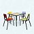 Conjunto Infantil Baby – Mesa com 4 Cadeiras Seguras e Confortáveis  60 x 60 - Imagem 1