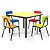 Conjunto de Mesa 800x800mm com 4 Cadeiras – Praticidade e Durabilidade para Ambientes Coletivos - Imagem 4