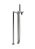 Misturador para banheira de piso com ducha manual loft cromado - A5A2743C00 - Roca - Imagem 1