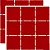 Revestimento 10X10 - Telado - Vermelho - Ceral - Imagem 1