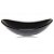 Cuba de Vidro - CGM-07 - Oval - Esmaltado - Preto - Glass Mosaic - Imagem 1
