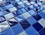 Pastilha de Vidro Cristal - Mix6 - Misc. Azul - 29,2x29,2 cm - Glass Mosaic - Imagem 1