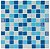 Pastilha de Vidro Cristal - Mix2512 - Misc. Azul/Branco - 30x30 cm - Glass Mosaic - Imagem 1