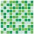 Pastilha de Vidro Cristal - Mix2515 - Misc. Verde - 30x30 cm - Glass Mosaic - Imagem 1
