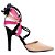 Scarpin Cordão Bege Pink Preto Feminino 67031A - Imagem 2