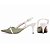 Scarpin Laço Verde Branco Feminino 60012B - Imagem 9