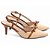 Scarpin Laço Bege Caramelo Feminino 60012A - Imagem 5