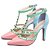 Scarpin Colorido Rosa Verde Azul Feminino 65054D - Imagem 4