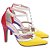 Scarpin Colorido Vermelho Amarelo Off White Feminino 65054E - Imagem 3