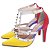 Scarpin Colorido Vermelho Amarelo Off White Feminino 65054E - Imagem 4