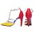 Scarpin Colorido Vermelho Amarelo Off White Feminino 65054E - Imagem 5