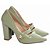 Scarpin Verde Verniz Salto Grosso 6513E - Imagem 5