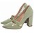 Scarpin Verde Verniz Salto Grosso 6513E - Imagem 4
