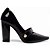 Scarpin Preto Verniz Salto Grosso 6513A - Imagem 2