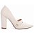 Scarpin Off White Verniz Salto Grosso 6513B - Imagem 2