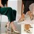 Scarpin Dourado Verniz Salto Grosso 6513G - Imagem 7