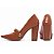 Scarpin Caramelo Verniz Salto Grosso 6513H - Imagem 5