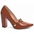Scarpin Caramelo Verniz Salto Grosso 6513H - Imagem 1