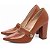 Scarpin Caramelo Verniz Salto Grosso 6513H - Imagem 4