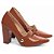 Scarpin Caramelo Verniz Salto Grosso 6513H - Imagem 3