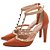 Scarpin Caramelo e Bege Feminino 65054H - Imagem 4