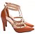 Scarpin Caramelo e Bege Feminino 65054H - Imagem 5