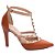 Scarpin Caramelo e Bege Feminino 65054H - Imagem 1