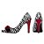 Scarpin Zebrado Rosa Vermelha Feminino 67027A - Imagem 3