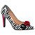 Scarpin Zebrado Rosa Vermelha Feminino 67027A - Imagem 1