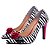 Scarpin Zebrado Rosa Vermelha Feminino 67027A - Imagem 4