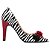Scarpin Zebrado Rosa Vermelha Feminino 67027A - Imagem 2