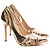Scarpin Metalizado Ouro Feminino 80002A - Imagem 5