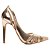 Scarpin Metalizado Ouro Feminino 80002A - Imagem 2