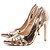 Scarpin Metalizado Ouro Feminino 80002A - Imagem 4