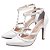 Scarpin Off White Tachas Feminino 65054C - Imagem 5
