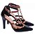Scarpin Preto e Marrom Tachas Feminino 65054G - Imagem 4