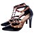 Scarpin Preto e Marrom Tachas Feminino 65054G - Imagem 5