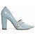 Scarpin Azul Verniz Salto Grosso 6513D - Imagem 2