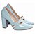 Scarpin Azul Verniz Salto Grosso 6513D - Imagem 5