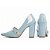 Scarpin Azul Verniz Salto Grosso 6513D - Imagem 4