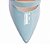 Scarpin Azul Verniz Salto Grosso 6513D - Imagem 6