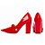 Scarpin Vermelho Verniz Salto Grosso 6513F - Imagem 4