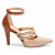 Scarpin Bege com Tiras Metalizadas 66082D - Imagem 1
