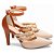 Scarpin Bege com Tiras Metalizadas 66082D - Imagem 4