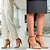 Scarpin Bege com Tiras Metalizadas 66082D - Imagem 7