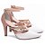 Scarpin Branco com Rose Metalizadas 66082A - Imagem 5