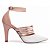 Scarpin Branco com Rose Metalizadas 66082A - Imagem 2