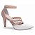 Scarpin Branco com Rose Metalizadas 66082A - Imagem 1