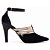 Scarpin Preto com Nobuck Preto Tiras Metalizadas 66082B - Imagem 2