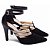 Scarpin Preto com Nobuck Preto Tiras Metalizadas 66082B - Imagem 5